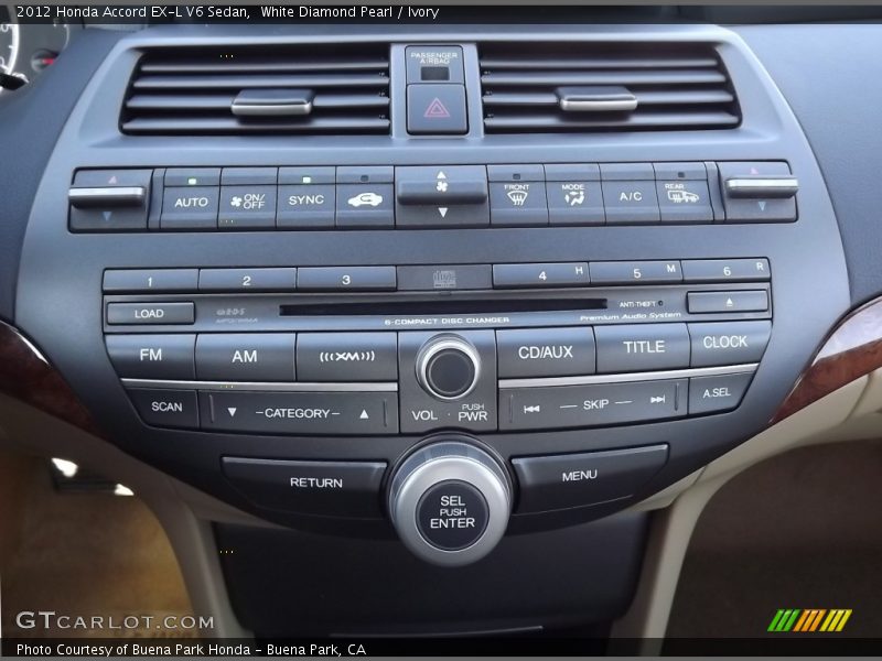 White Diamond Pearl / Ivory 2012 Honda Accord EX-L V6 Sedan