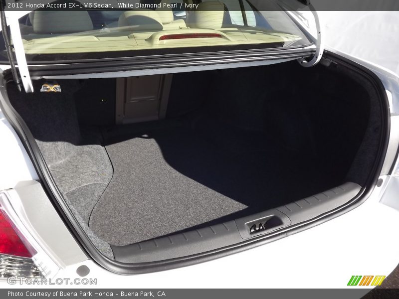 White Diamond Pearl / Ivory 2012 Honda Accord EX-L V6 Sedan