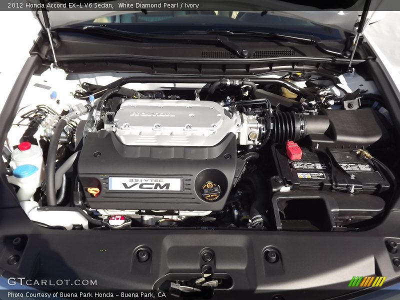 White Diamond Pearl / Ivory 2012 Honda Accord EX-L V6 Sedan