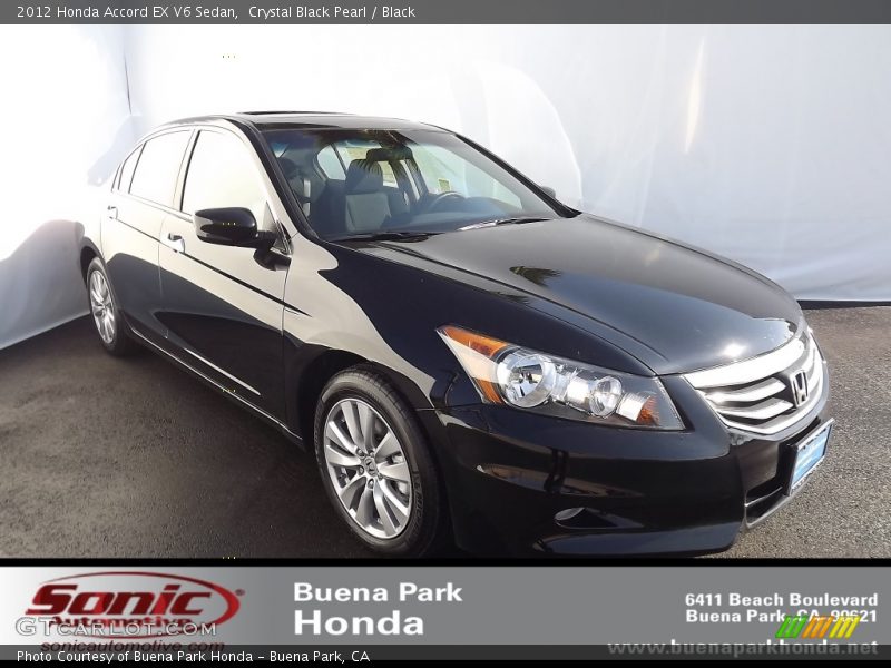 Crystal Black Pearl / Black 2012 Honda Accord EX V6 Sedan