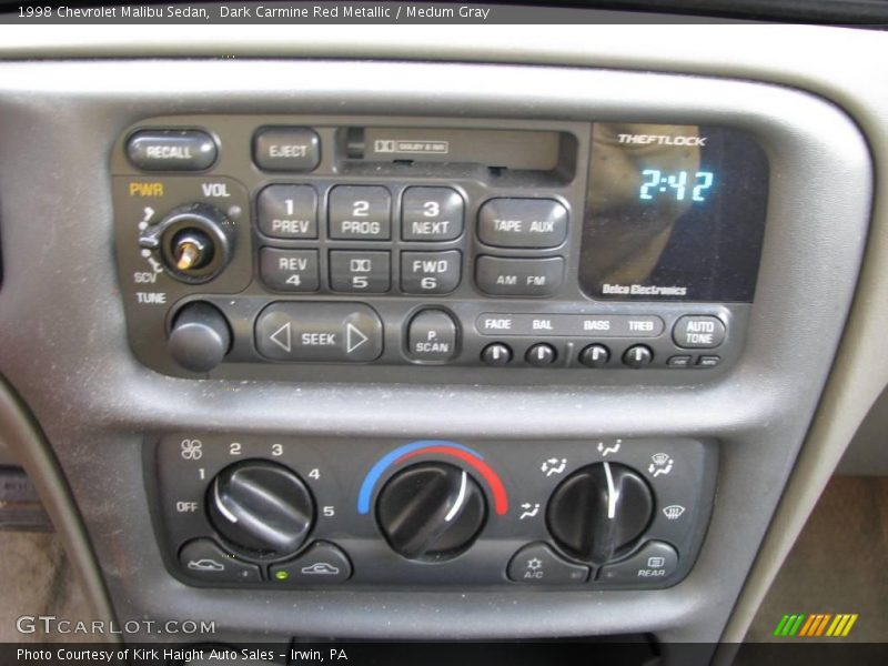 Controls of 1998 Malibu Sedan