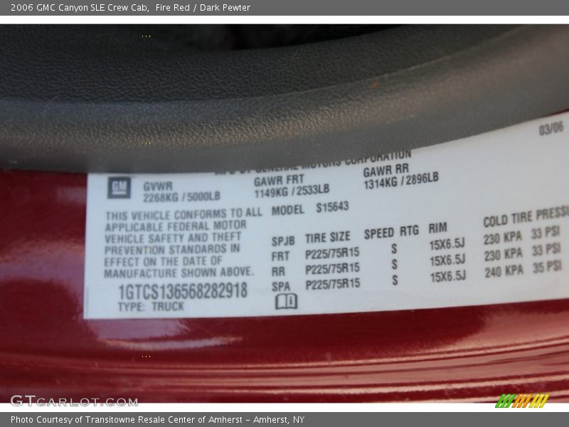 Fire Red / Dark Pewter 2006 GMC Canyon SLE Crew Cab