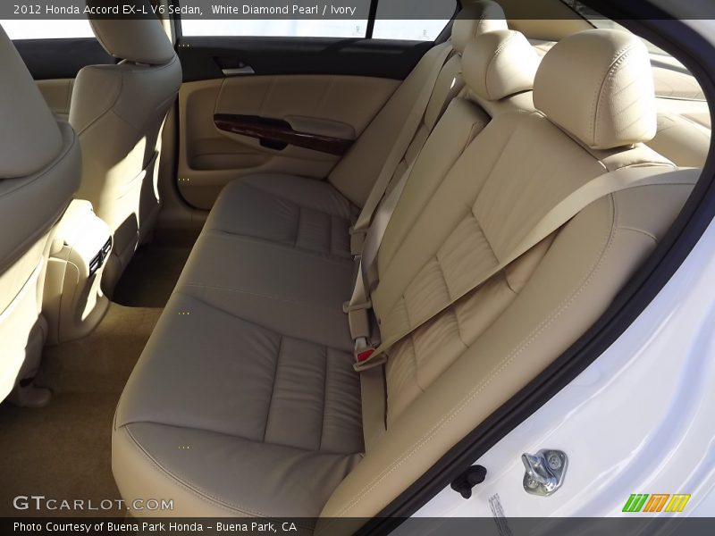 White Diamond Pearl / Ivory 2012 Honda Accord EX-L V6 Sedan