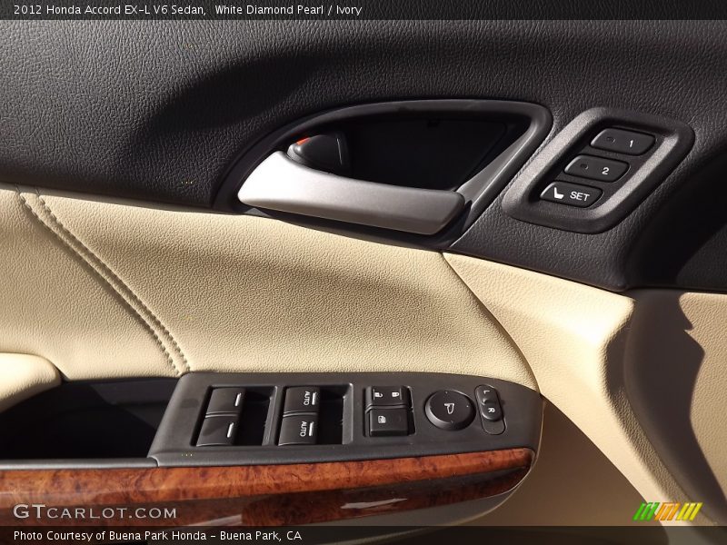 White Diamond Pearl / Ivory 2012 Honda Accord EX-L V6 Sedan