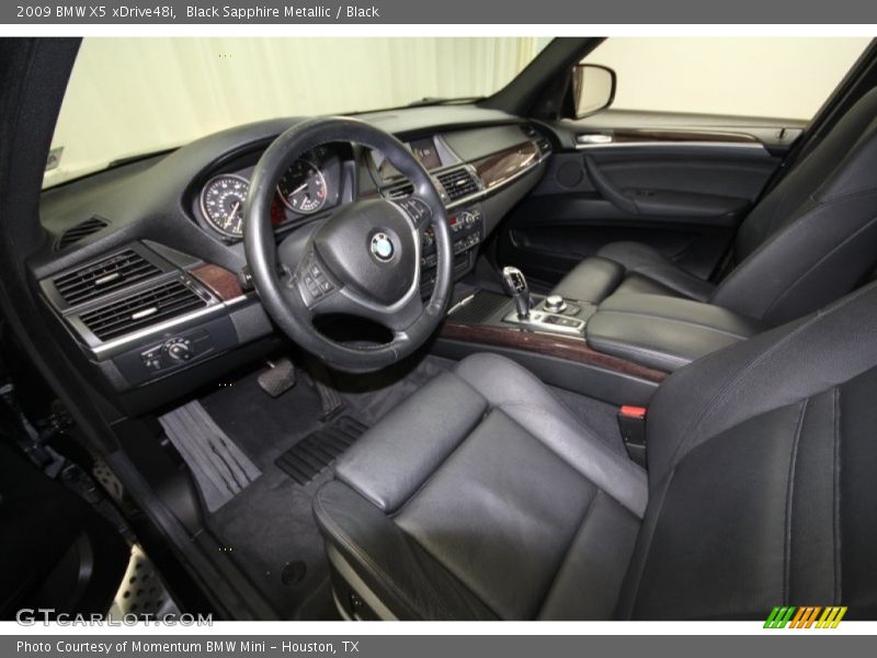 Black Sapphire Metallic / Black 2009 BMW X5 xDrive48i
