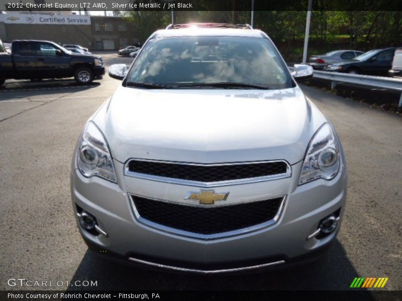 Silver Ice Metallic / Jet Black 2012 Chevrolet Equinox LTZ AWD