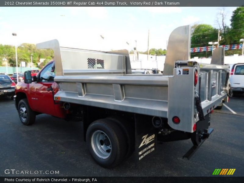 Victory Red / Dark Titanium 2012 Chevrolet Silverado 3500HD WT Regular Cab 4x4 Dump Truck
