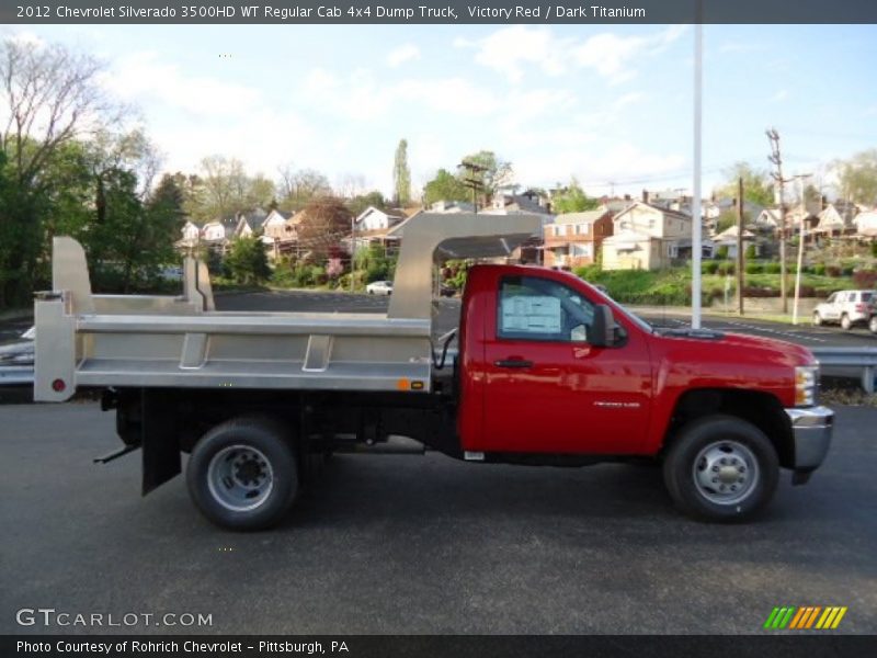 Victory Red / Dark Titanium 2012 Chevrolet Silverado 3500HD WT Regular Cab 4x4 Dump Truck
