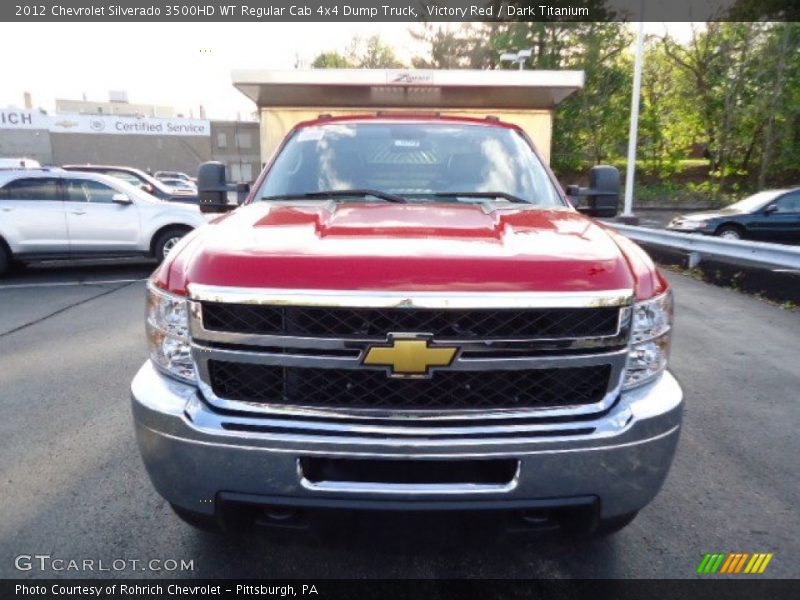 Victory Red / Dark Titanium 2012 Chevrolet Silverado 3500HD WT Regular Cab 4x4 Dump Truck