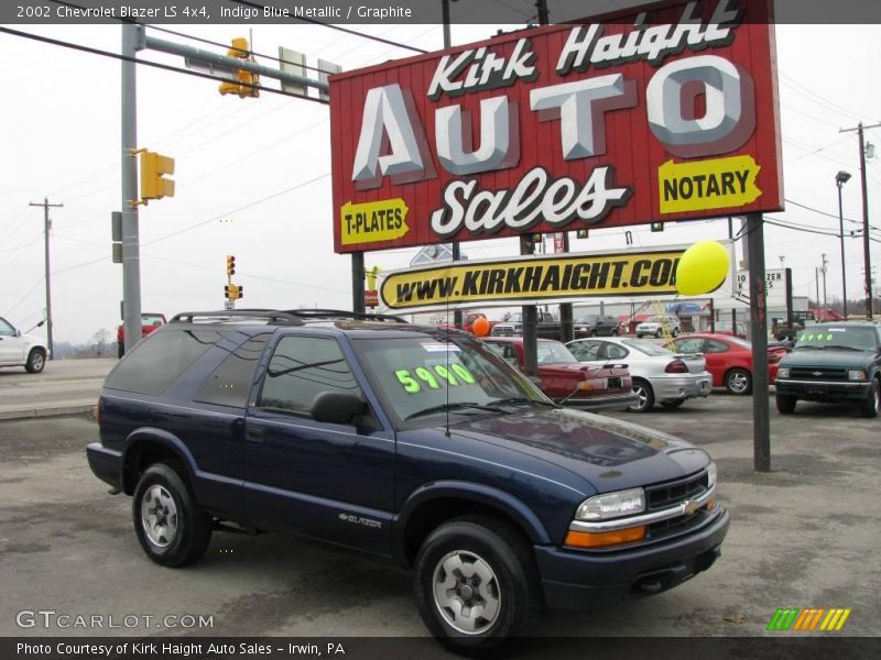 Indigo Blue Metallic / Graphite 2002 Chevrolet Blazer LS 4x4