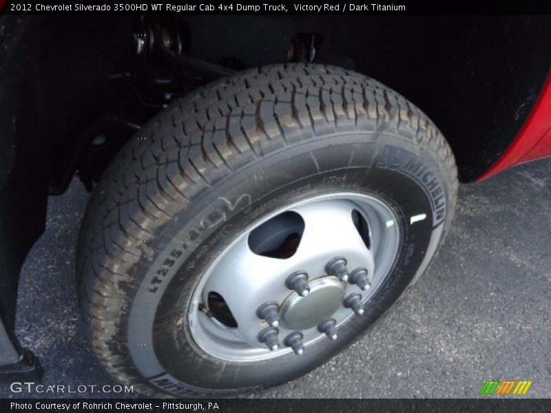 Victory Red / Dark Titanium 2012 Chevrolet Silverado 3500HD WT Regular Cab 4x4 Dump Truck