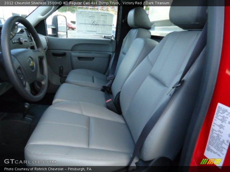 Victory Red / Dark Titanium 2012 Chevrolet Silverado 3500HD WT Regular Cab 4x4 Dump Truck