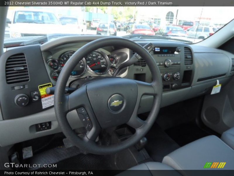 Victory Red / Dark Titanium 2012 Chevrolet Silverado 3500HD WT Regular Cab 4x4 Dump Truck