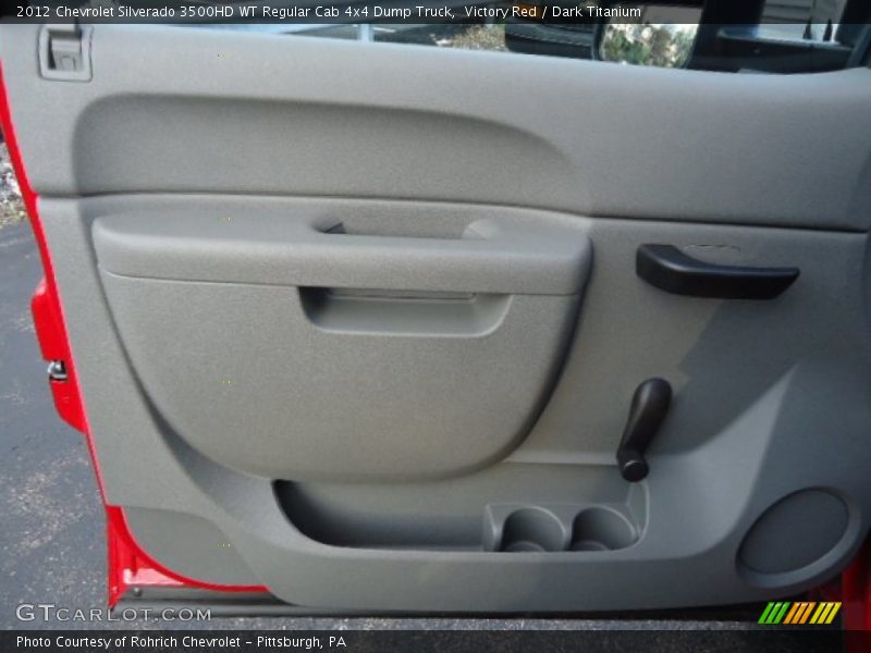Victory Red / Dark Titanium 2012 Chevrolet Silverado 3500HD WT Regular Cab 4x4 Dump Truck