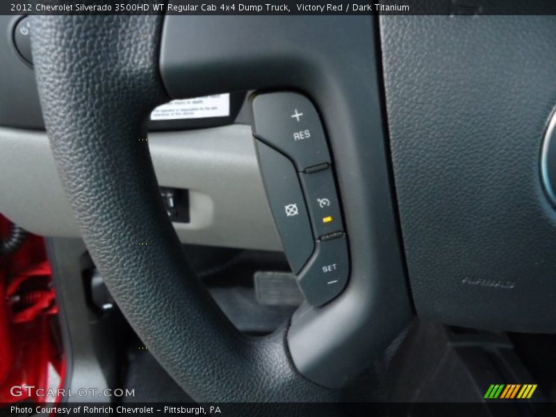 Victory Red / Dark Titanium 2012 Chevrolet Silverado 3500HD WT Regular Cab 4x4 Dump Truck