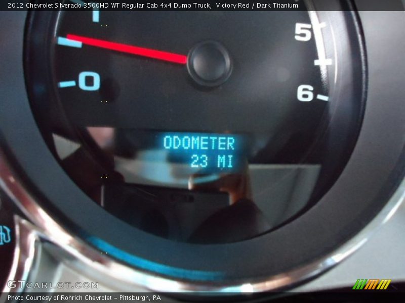 Victory Red / Dark Titanium 2012 Chevrolet Silverado 3500HD WT Regular Cab 4x4 Dump Truck