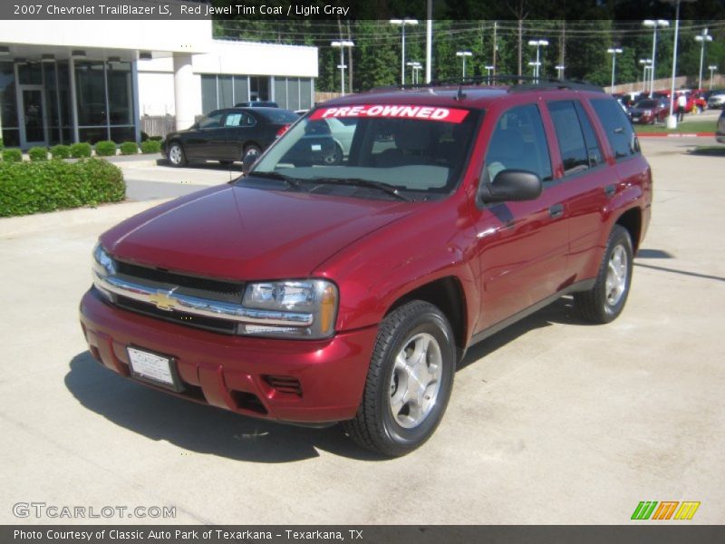 Red Jewel Tint Coat / Light Gray 2007 Chevrolet TrailBlazer LS