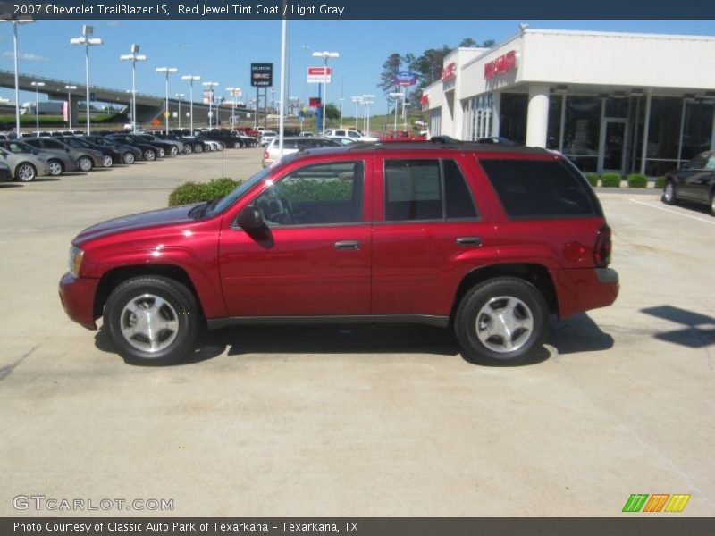 Red Jewel Tint Coat / Light Gray 2007 Chevrolet TrailBlazer LS