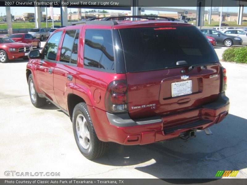 Red Jewel Tint Coat / Light Gray 2007 Chevrolet TrailBlazer LS