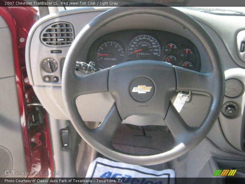 Red Jewel Tint Coat / Light Gray 2007 Chevrolet TrailBlazer LS
