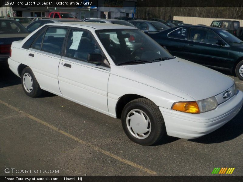 Oxford White / Grey 1993 Ford Escort LX Sedan