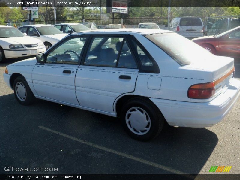 Oxford White / Grey 1993 Ford Escort LX Sedan