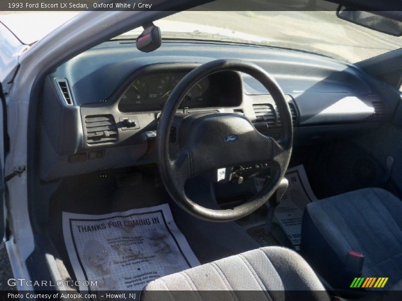Oxford White / Grey 1993 Ford Escort LX Sedan