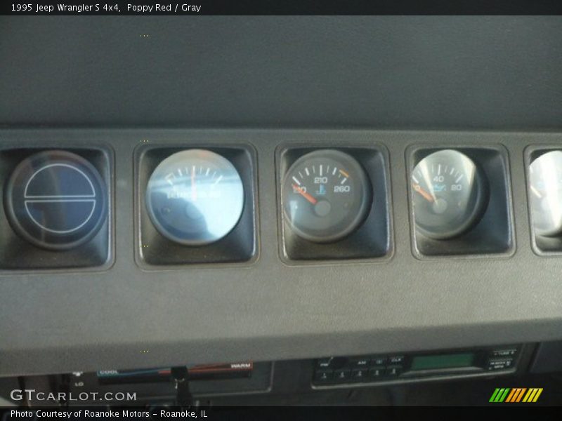 Poppy Red / Gray 1995 Jeep Wrangler S 4x4