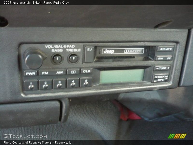Poppy Red / Gray 1995 Jeep Wrangler S 4x4