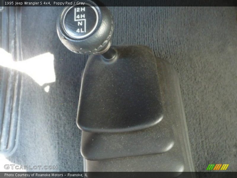 Poppy Red / Gray 1995 Jeep Wrangler S 4x4