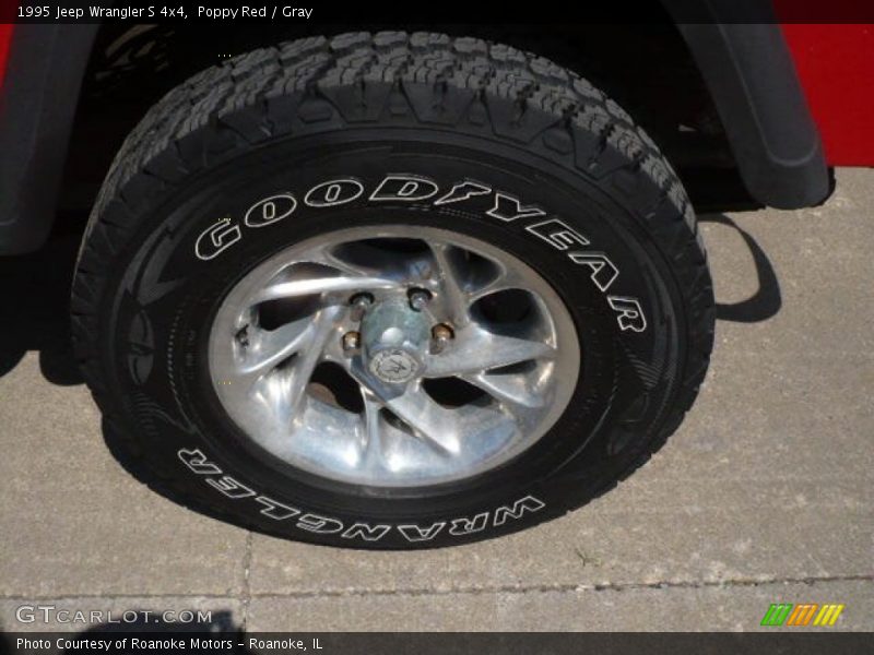 Poppy Red / Gray 1995 Jeep Wrangler S 4x4