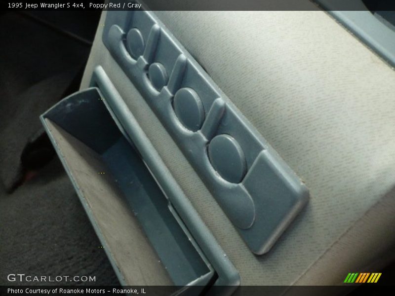 Poppy Red / Gray 1995 Jeep Wrangler S 4x4