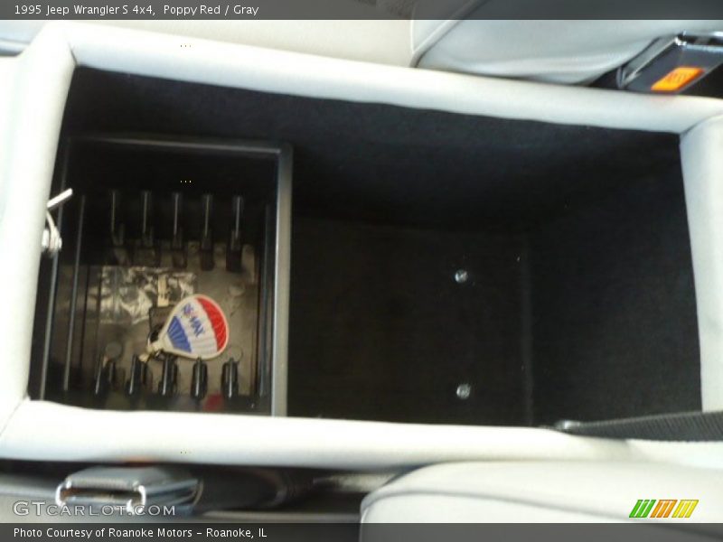 Poppy Red / Gray 1995 Jeep Wrangler S 4x4