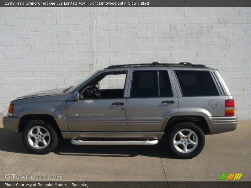 Light Driftwood Satin Glow / Black 1998 Jeep Grand Cherokee 5.9 Limited 4x4