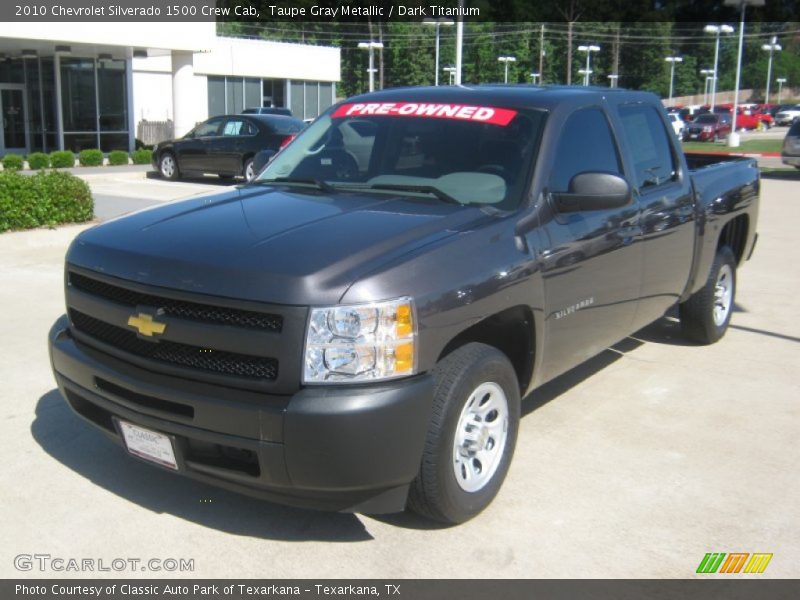 Taupe Gray Metallic / Dark Titanium 2010 Chevrolet Silverado 1500 Crew Cab