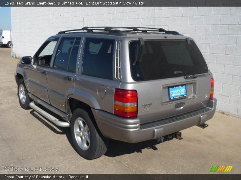 Light Driftwood Satin Glow / Black 1998 Jeep Grand Cherokee 5.9 Limited 4x4
