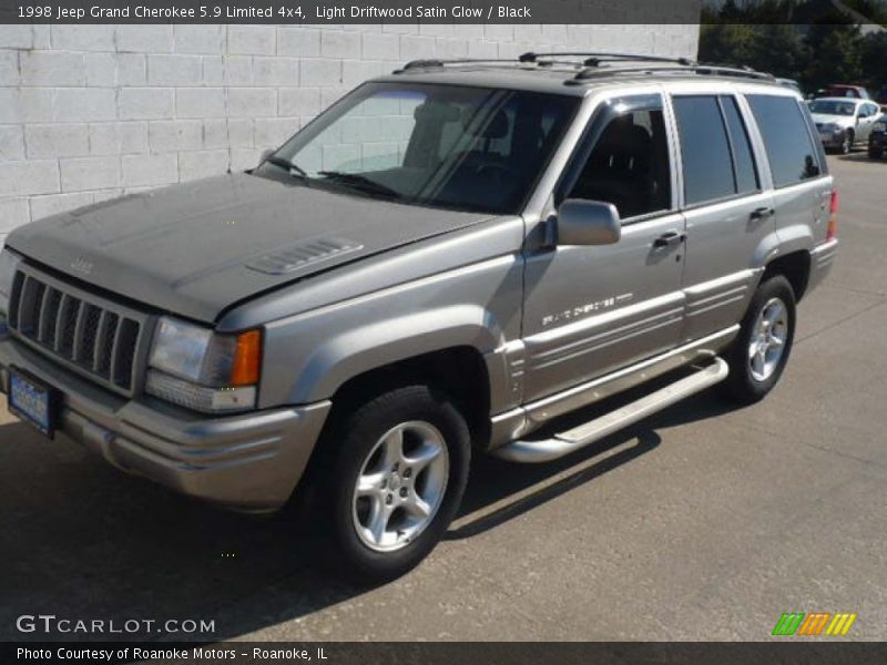 Light Driftwood Satin Glow / Black 1998 Jeep Grand Cherokee 5.9 Limited 4x4