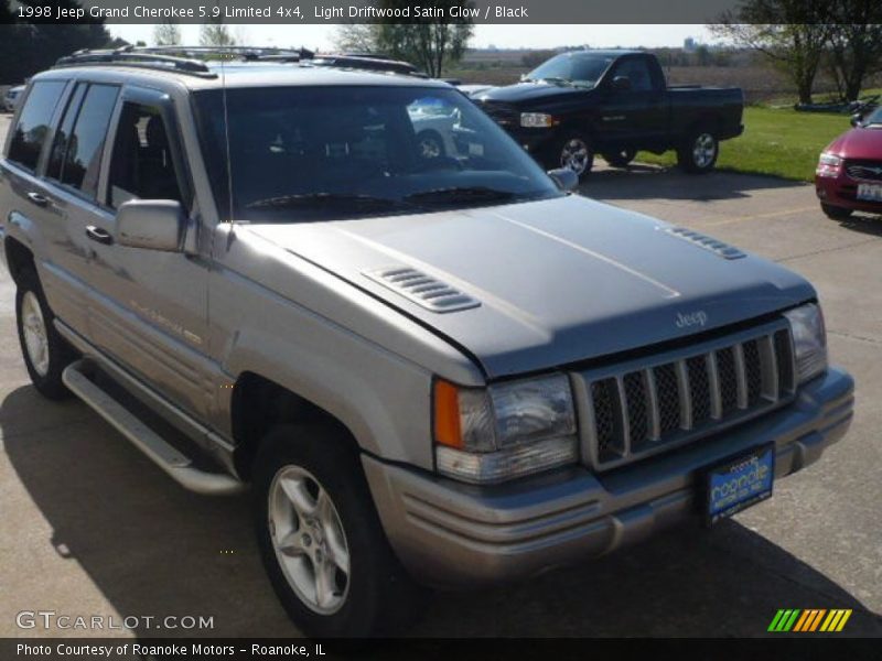 Light Driftwood Satin Glow / Black 1998 Jeep Grand Cherokee 5.9 Limited 4x4