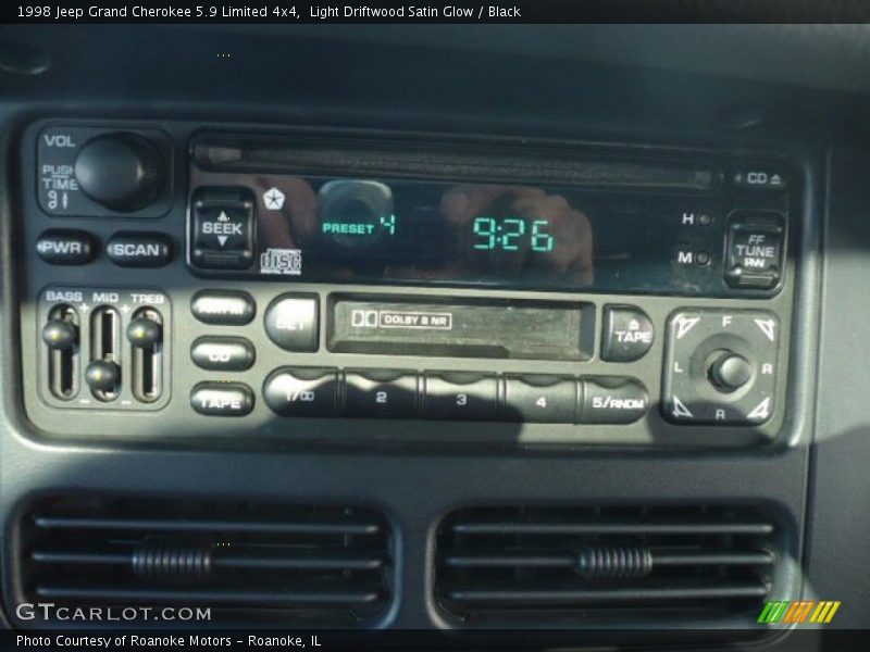 Light Driftwood Satin Glow / Black 1998 Jeep Grand Cherokee 5.9 Limited 4x4