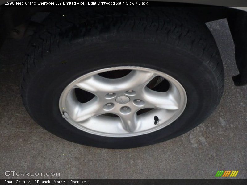 Light Driftwood Satin Glow / Black 1998 Jeep Grand Cherokee 5.9 Limited 4x4