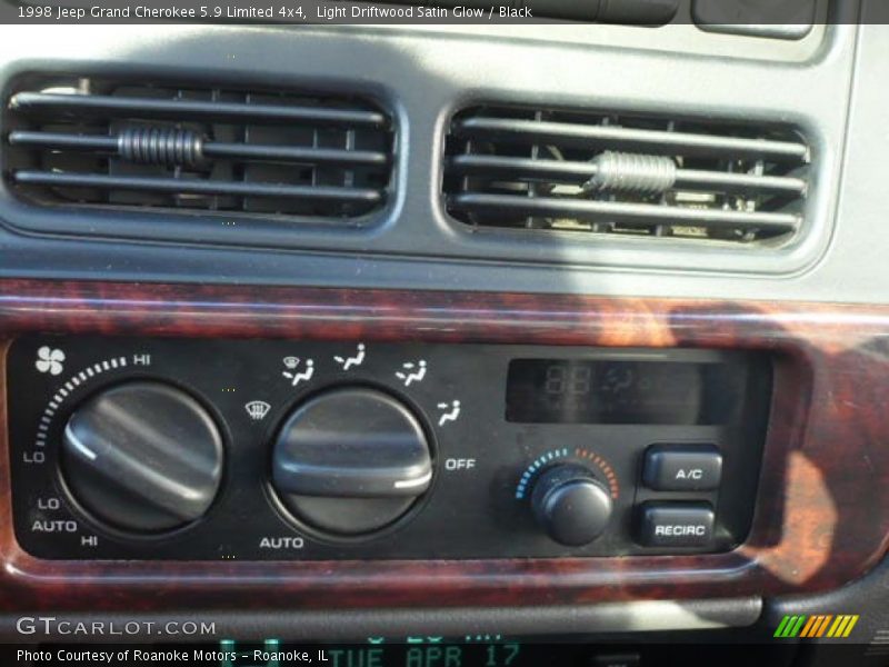 Light Driftwood Satin Glow / Black 1998 Jeep Grand Cherokee 5.9 Limited 4x4