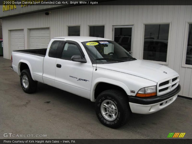 Bright White / Agate 2000 Dodge Dakota Sport Extended Cab 4x4