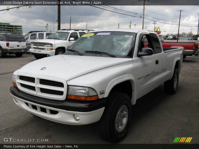 Bright White / Agate 2000 Dodge Dakota Sport Extended Cab 4x4