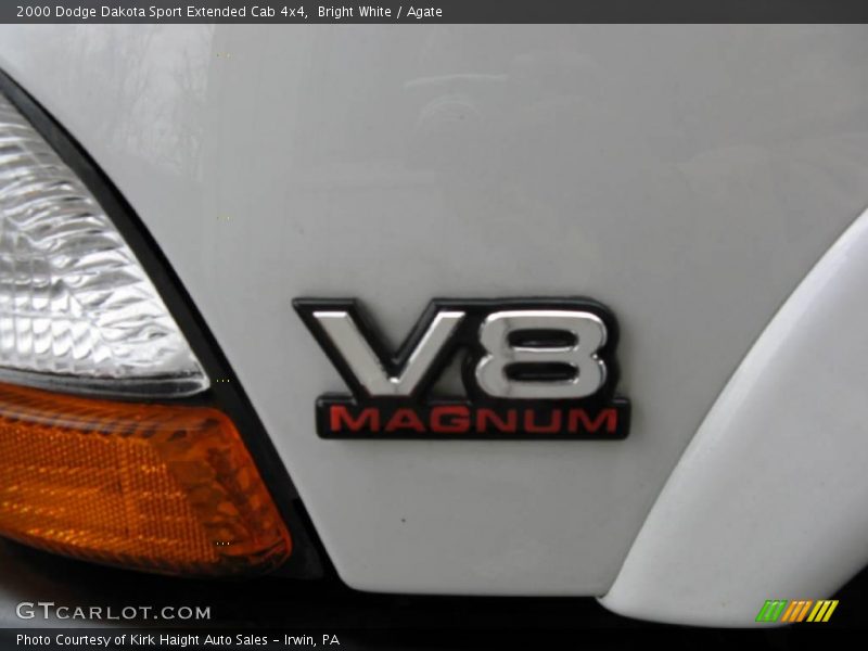 Bright White / Agate 2000 Dodge Dakota Sport Extended Cab 4x4