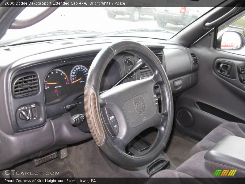 Bright White / Agate 2000 Dodge Dakota Sport Extended Cab 4x4