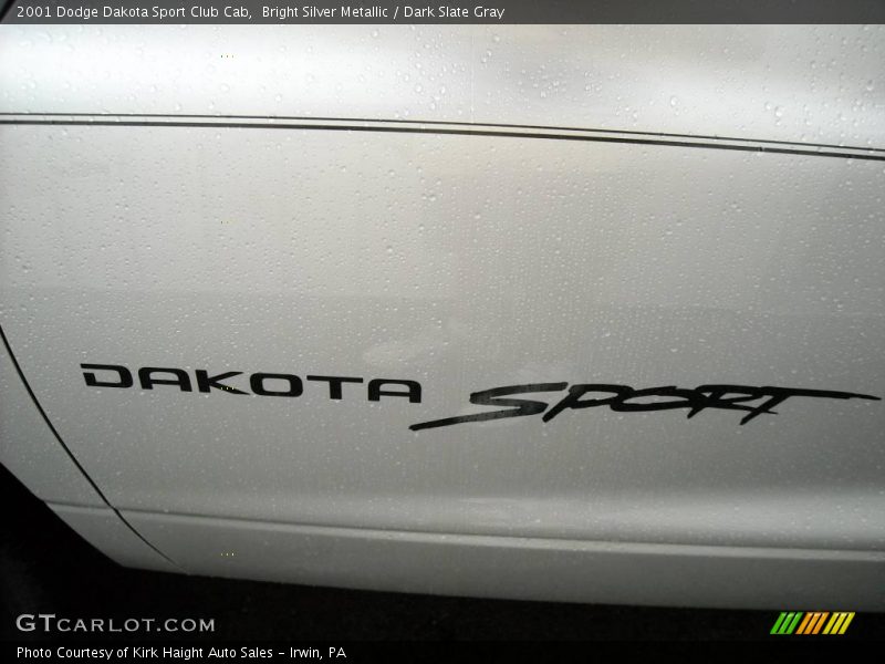 Bright Silver Metallic / Dark Slate Gray 2001 Dodge Dakota Sport Club Cab