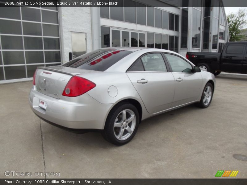 Liquid Silver Metallic / Ebony Black 2008 Pontiac G6 V6 Sedan