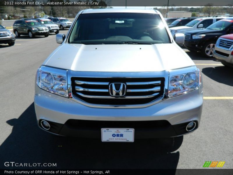 Alabaster Silver Metallic / Gray 2012 Honda Pilot EX-L