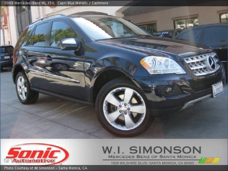 Capri Blue Metallic / Cashmere 2009 Mercedes-Benz ML 350