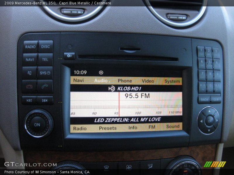 Capri Blue Metallic / Cashmere 2009 Mercedes-Benz ML 350